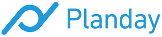 PlanDay logo: a stylized blue 