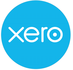 Xero logo: bright blue circle with white Xero lettering.
