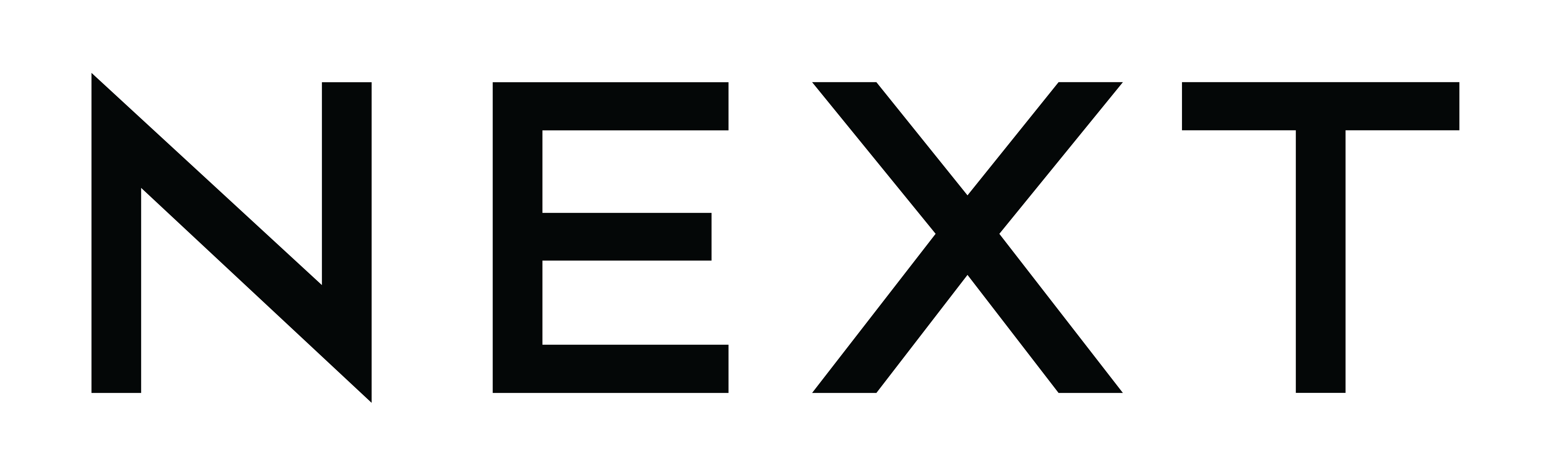 Black text on spelling out the word "next".