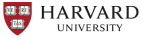 Harvard University logo with shield and text.
